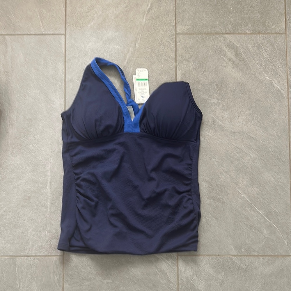 Tommy Bahama Women's Swim Top - Navy and Blue